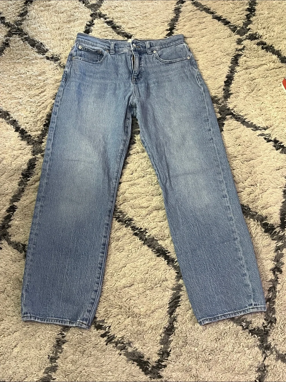 Madewell 90s Straight Jeans 28P Light Wash High Rise Vintage Denim Petite - Picture 2 of 13